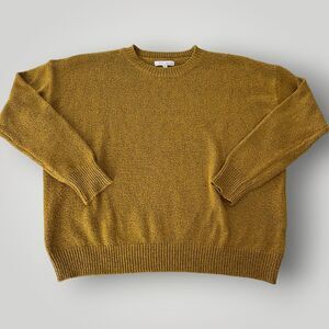 Emory Park Women's S Mustard Yellow Long Sleeve Crew Neck Sweater